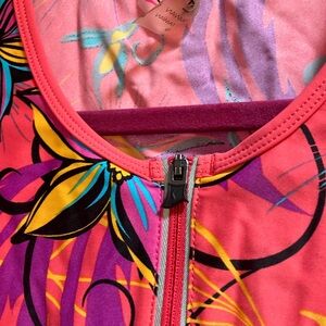 SkirtSports Pink and Purple Floral Tank Top